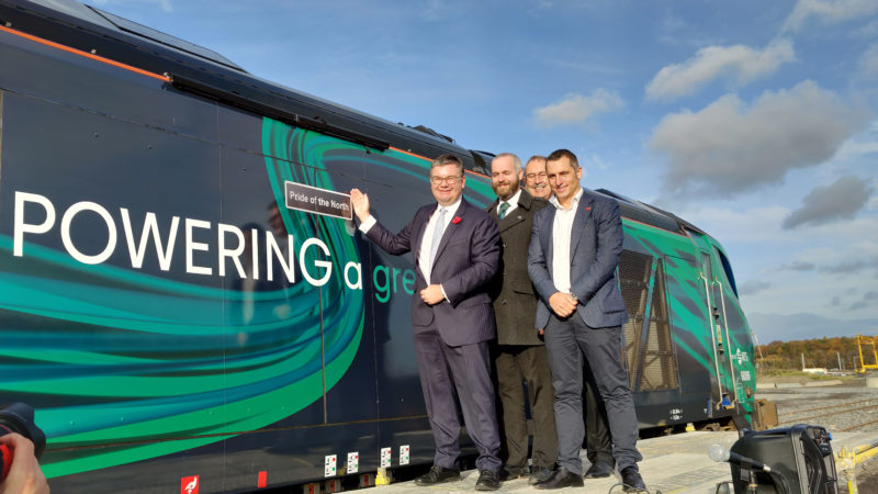 Minister for Scotland Iain Stewart MP joined NTS CEO Seth Kybird, Senior Environment and Sustainability Manager John Murray, and David Cross from Mossend International Rail Freight Park.